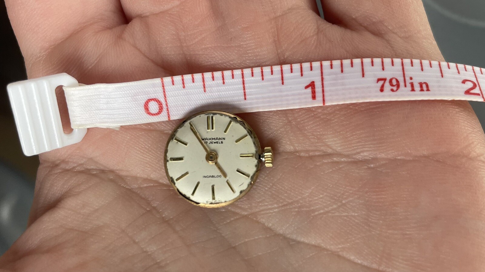Antique Wakmann Wrist Watch Movement Steampunk 17 Jewels Swiss Amko Watch Co