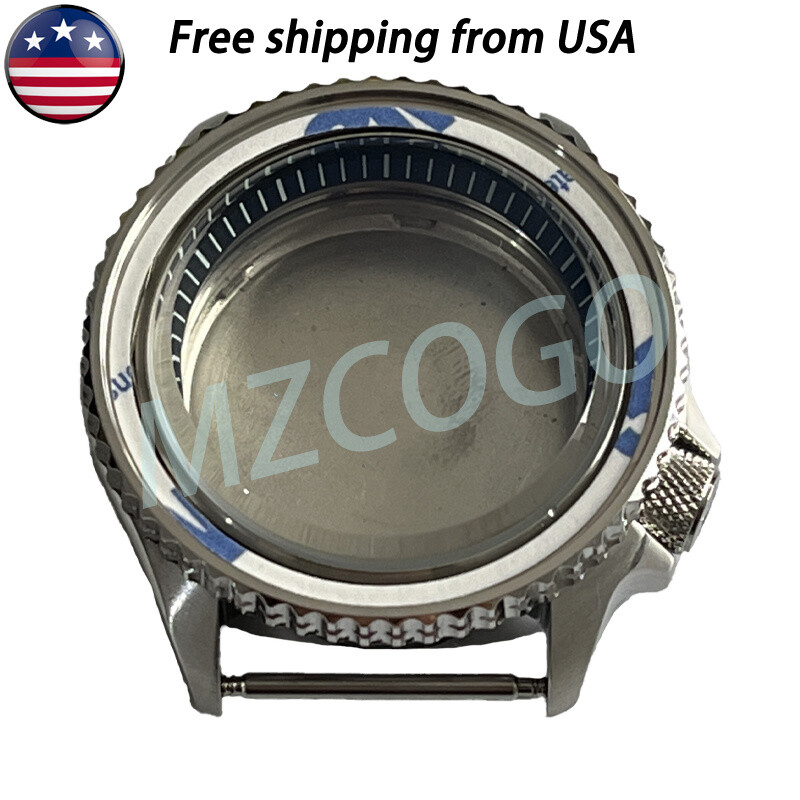 Fit NH35 NH36 4R35 4R15 SKX007 Movement Watch Case Sapphire Glass & Insert Kits