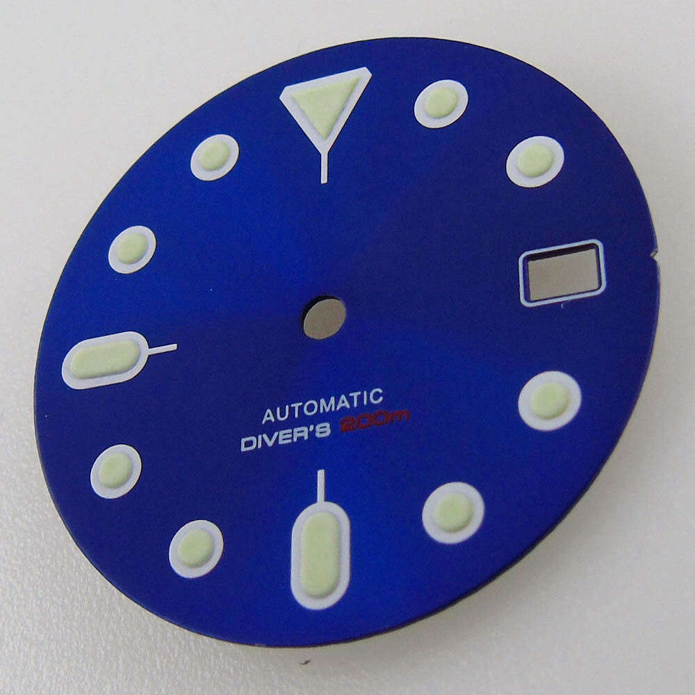 Fit NH35 NH36 29mm Watch Dial Black/Blue/Green For 3.8 Crown Case Date Window