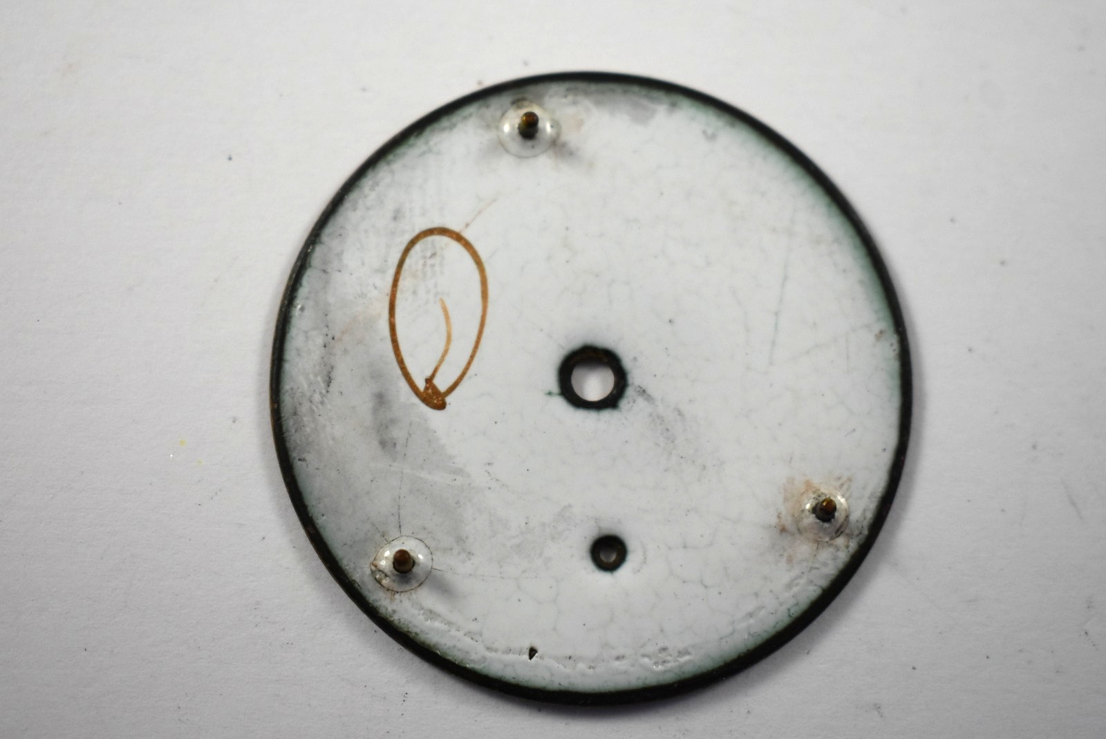 Vintage Waltham Am Watch Co 18s Enamel 3 Footed Pocket Watch Dial lot.qz