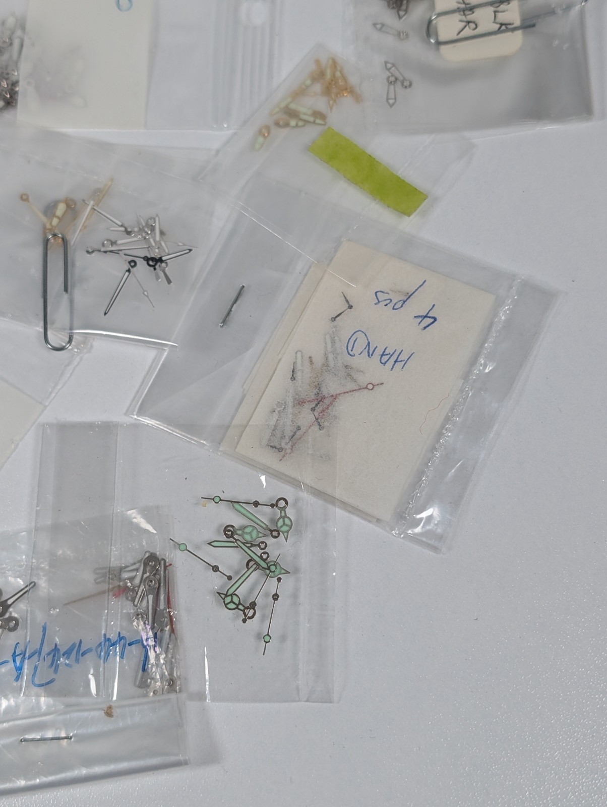 Lot Of Watch Hands Lumed Watchmaker Parts Assorted Estate Lot NOS