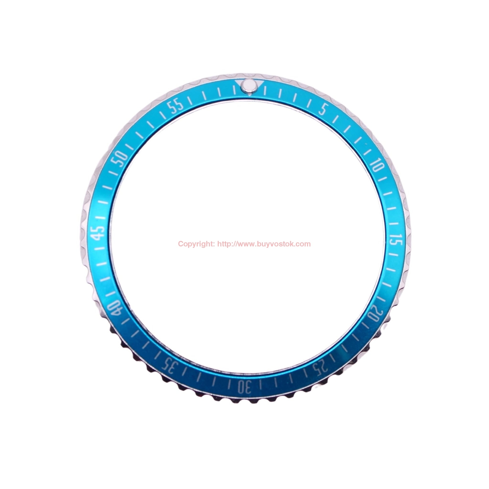 39MM Vostok Stainless Steel Bezel with Aluminum Insert and 12 Hour Mark Lume Dot