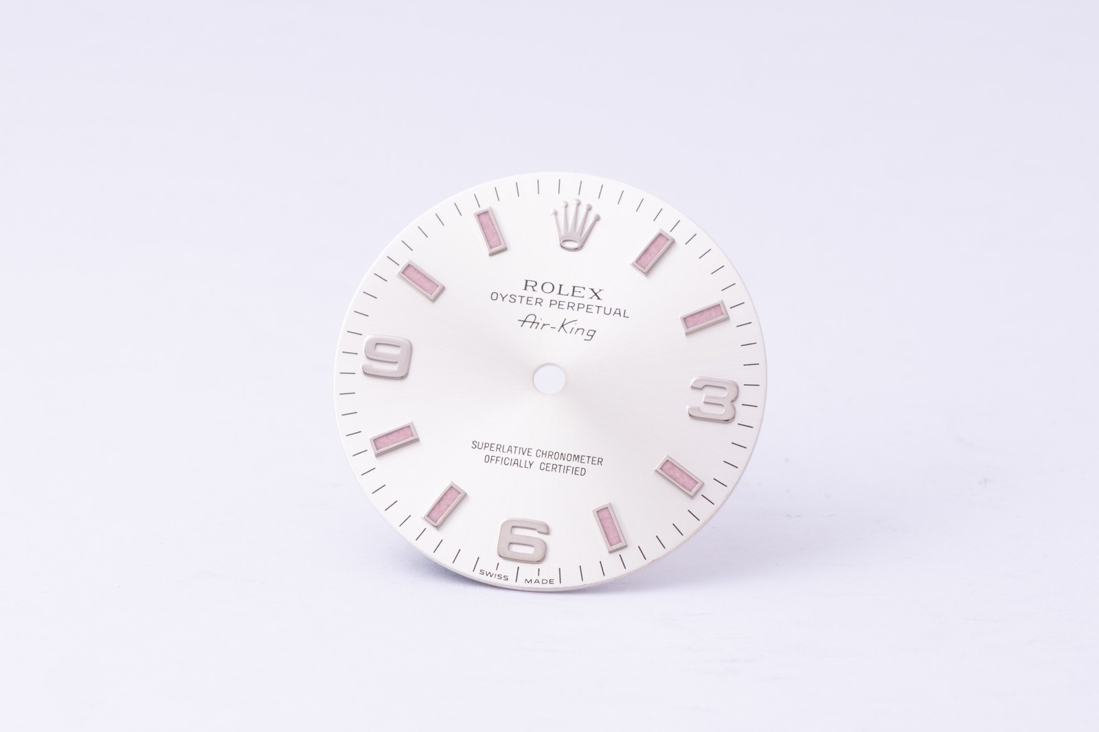 Rolex Airking 34mm Silver Dial Pink Sticks for 114200 FCD30314