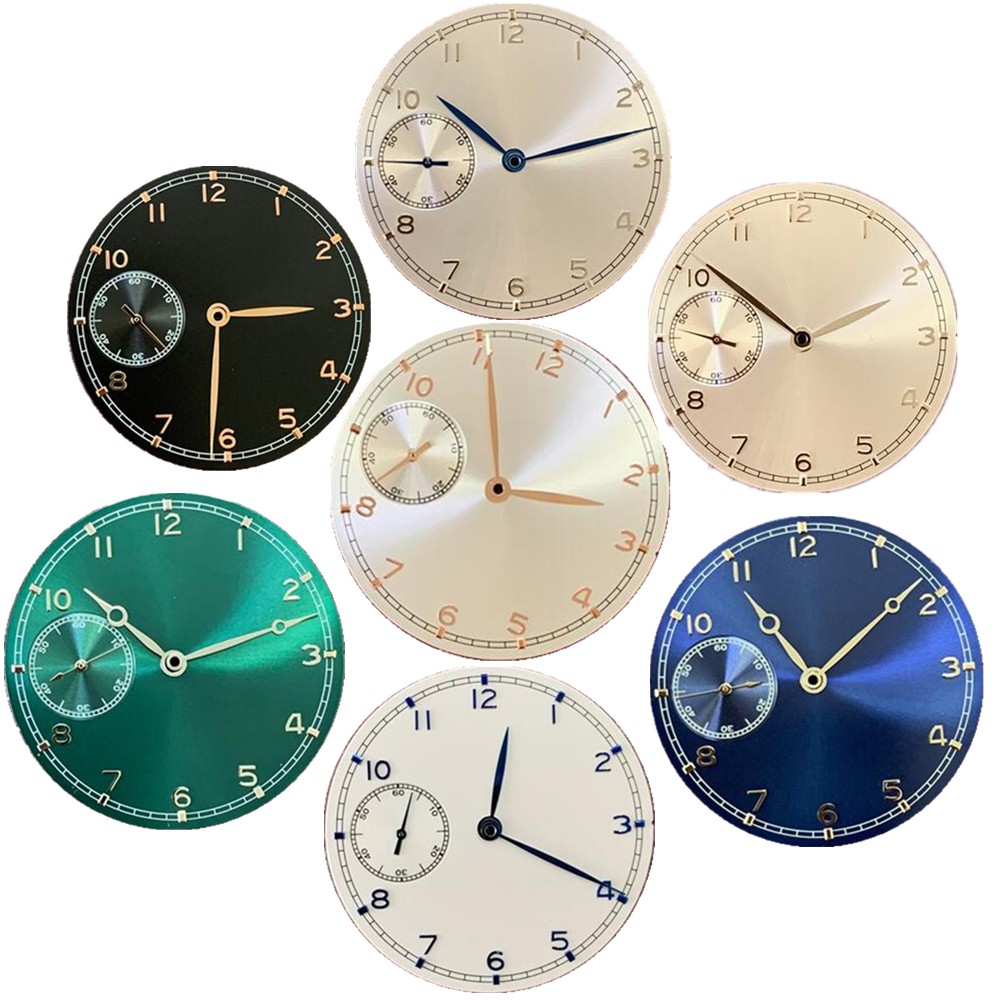 High Quality 37mm Watch Dial W/ hands Fit ETA 6497 Seagull 3600 Watch Movement p