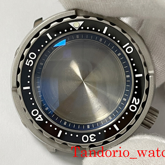 47mm Titanium Watch Case Sapphire Fit NH35A SKX007 SBBN031 200M Waterproof parts