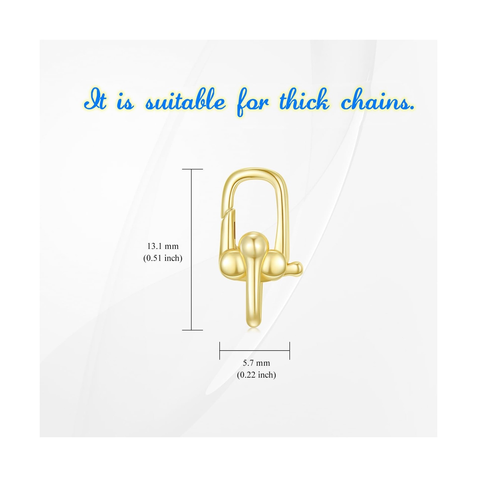 14K Gold Jewelry Clasp Necklace Extender Clasp Bracelet Extension Connector f…