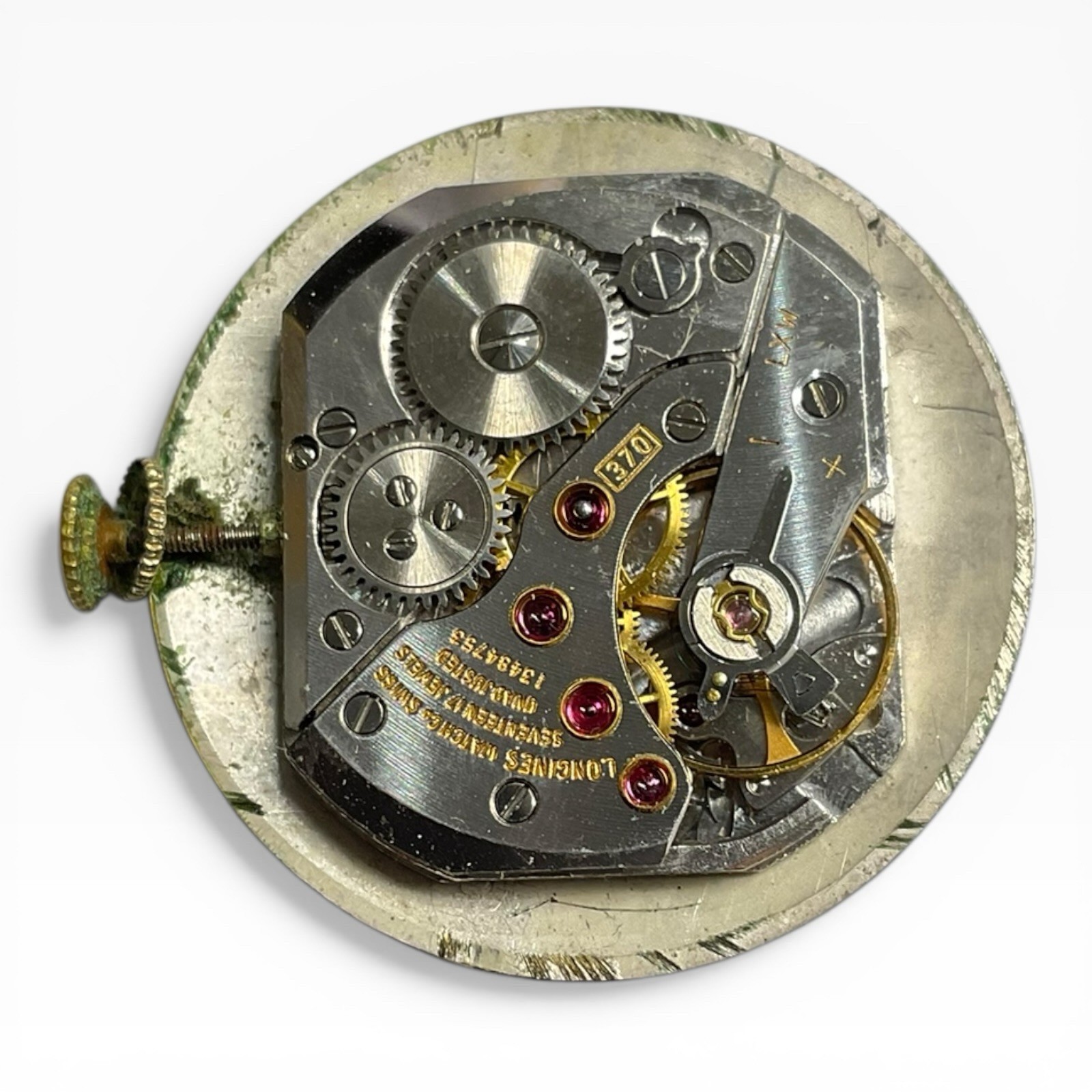 VTG LONGINES CAL 370 MANUAL MOVEMENT FOR PARTS OR REPAIR JG1-3