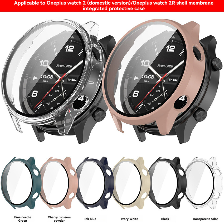For ONEPLUS Watch 2R Sports Watch Protective Case Cover Screen Protector Glass