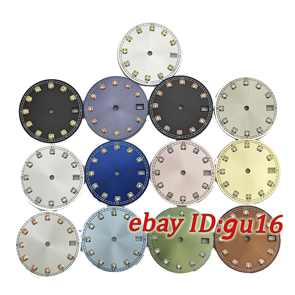 28.5mm Date Window Sterile Dial Diamonds fit NH35 Automatic movement Accessories