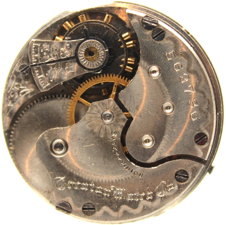 1895 TRENTON POCKET WATCH MOVEMENT 562736 GRADE: MISSING DATA 34.2mm (QK2)