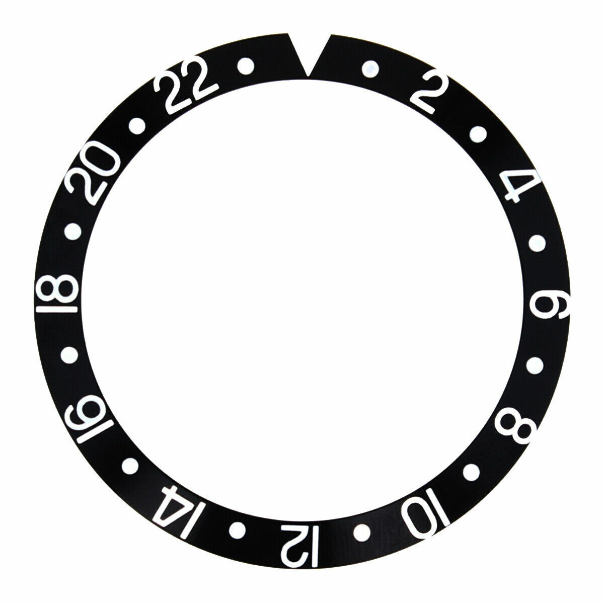 GMT Bezel Insert For Rolex Vintage Old GMT Master 1670, 1675, 16750 Black