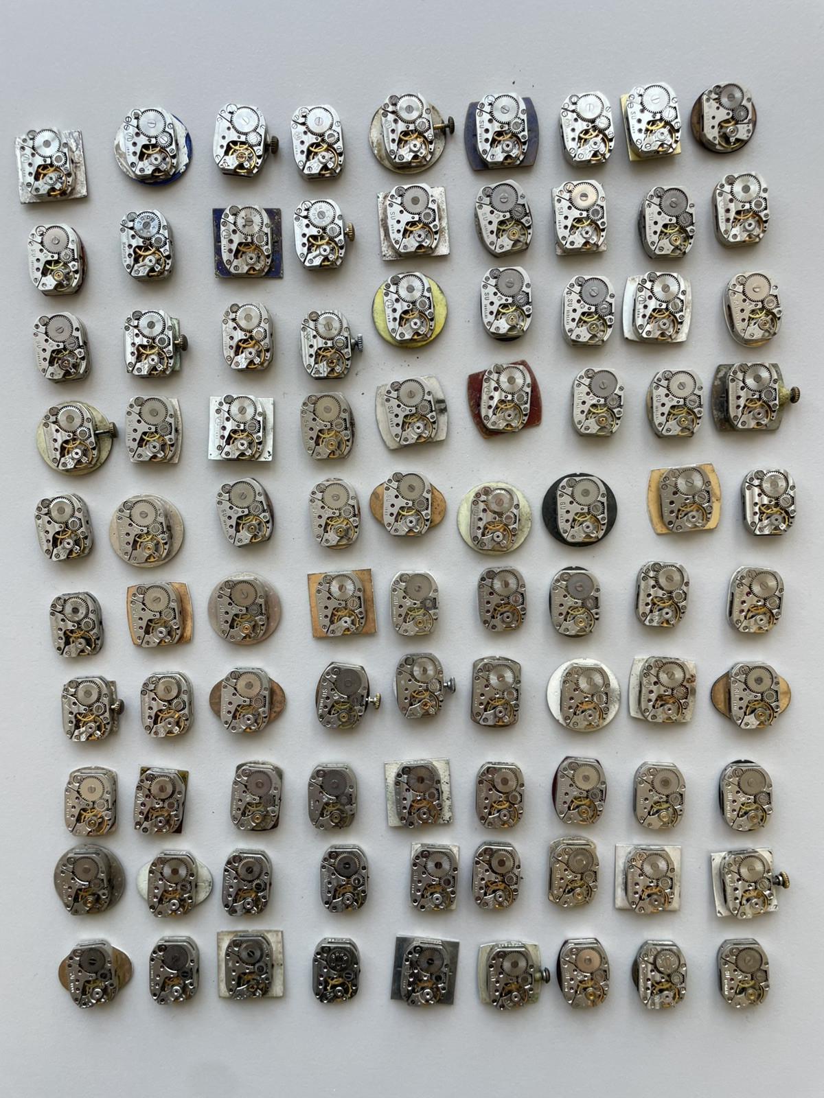 90 Pcs Mechanisms Soviet Woman Watch Movements 14×18 Steampunk Art repair DIY