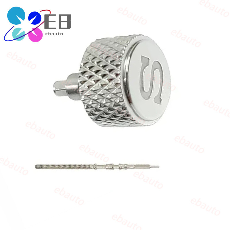 Silver Knurled Crown Mod Parts Polished Finish For NH35/36 SKX007/009 7S26 6R15