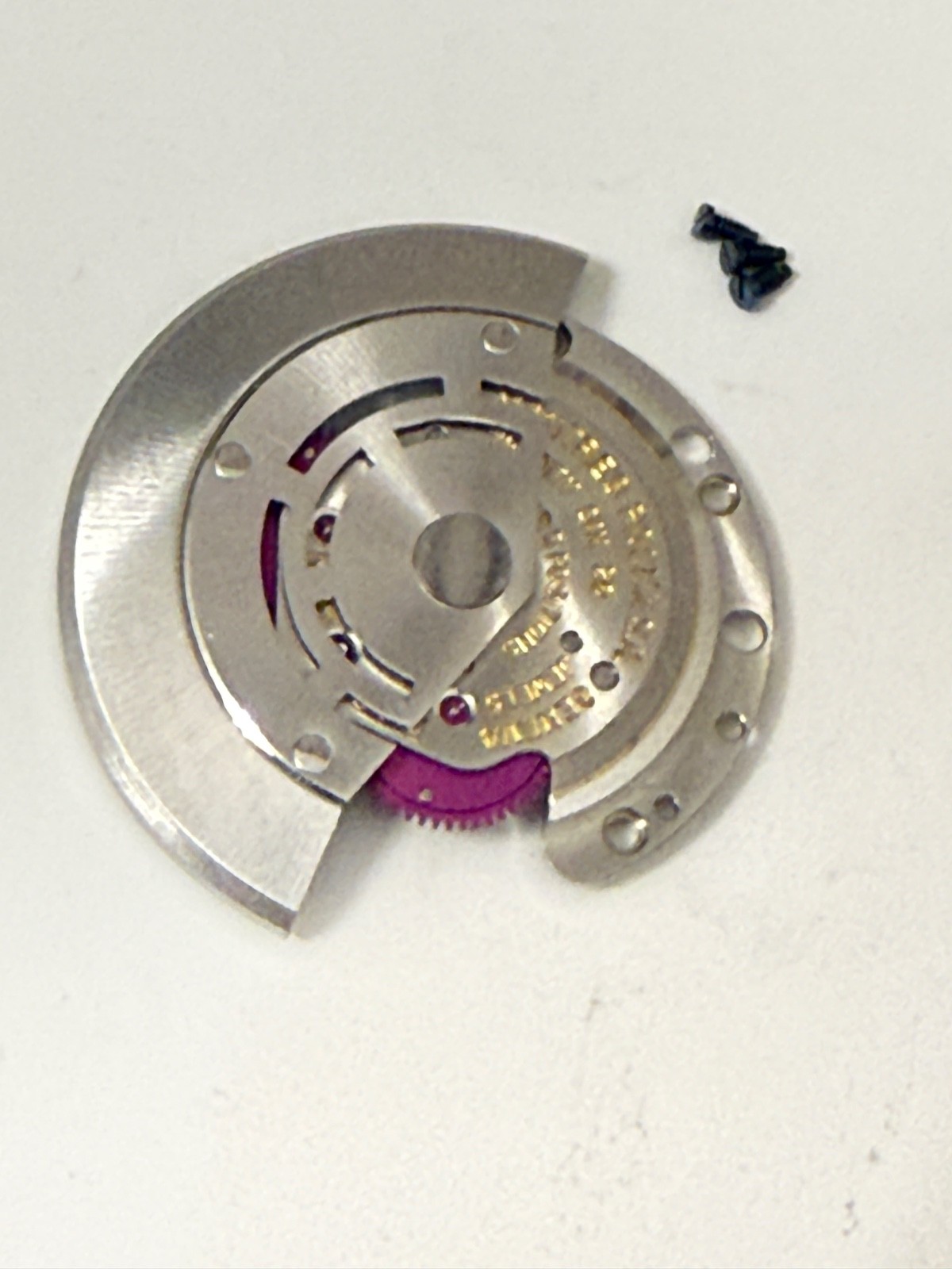 Genuine Vintage Rolex Cal 1556 Rotor Automatic bridge Complete perfect + screw