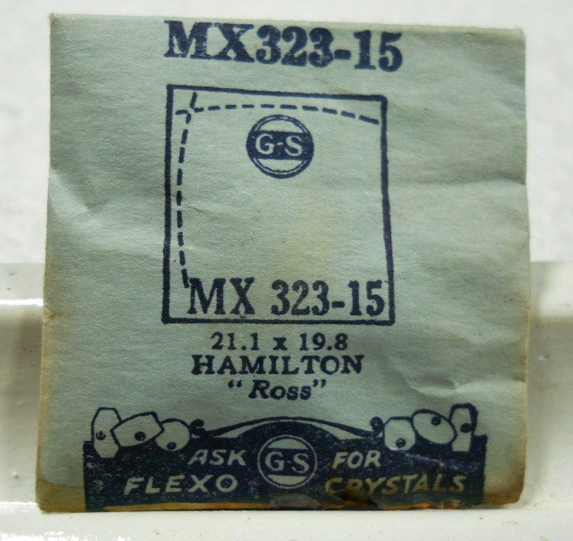 GS MX323-15 Watch Crystal For Hamilton Ross – 21.1 x 19.8 mm Replacement Repair