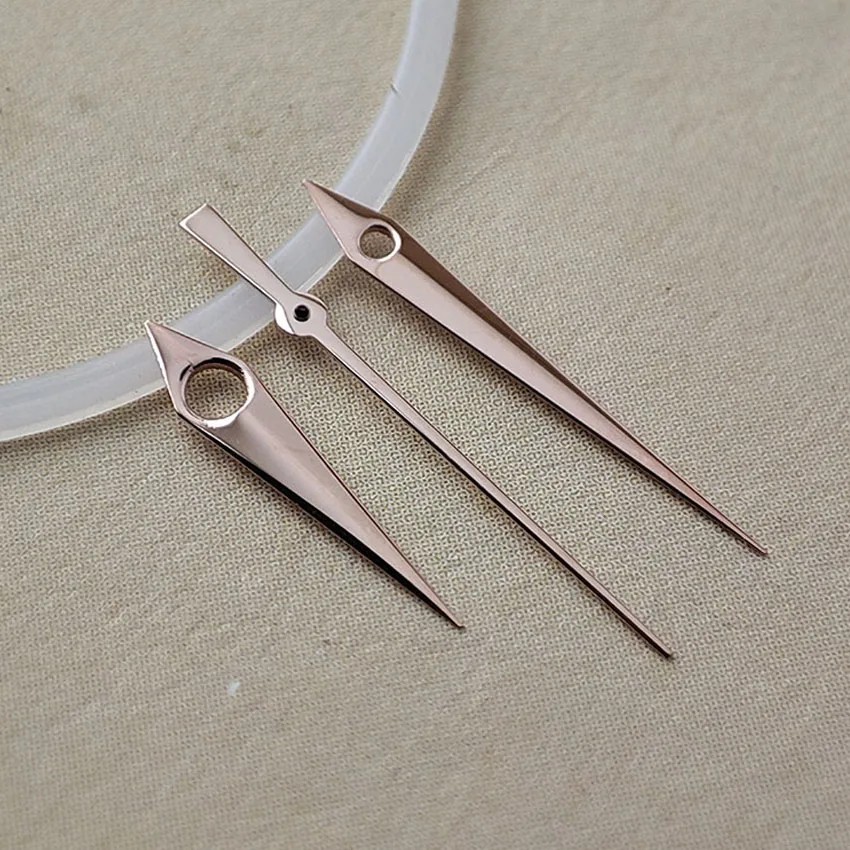 Polished Watch Hands Silver Blue Gold Rose For NH35 NH36 4R 7S Movement Parts