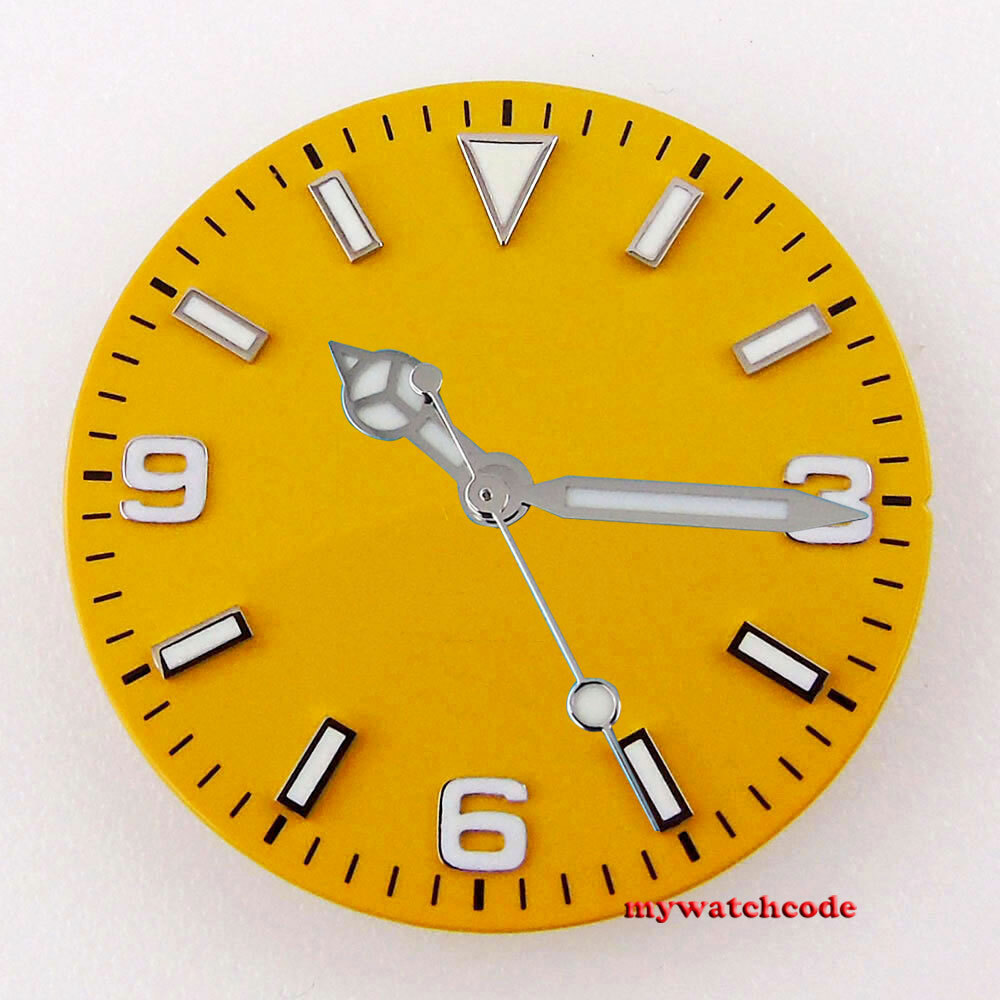 29mm orange blue black white dial fit NH35 NH36 eta 2824 2836 2813 miyota 8215