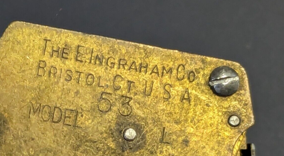 E. Ingraham Company Watch Movement with Dial For Parts Or Repair – Non Running