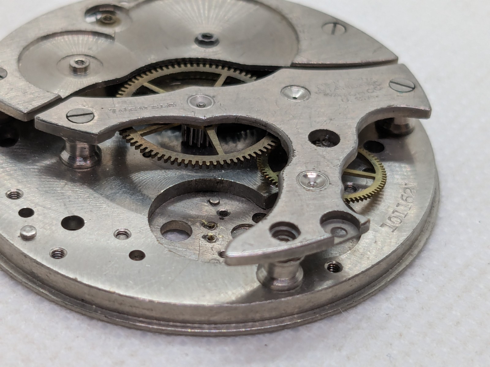 Vintage Pocket Watch New York Standard Movement Parts Crafts Jewelry 47mm