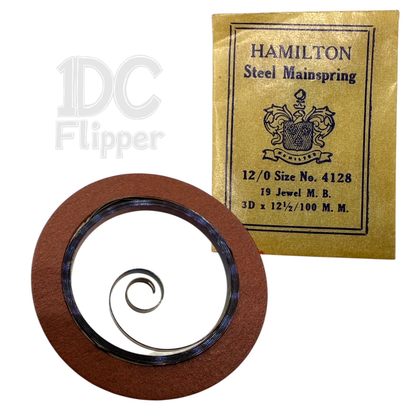 Hamilton 718400 Mainspring 12/0s Watch Part #4128 19J Blue 3D x 12 1/2 NOS Read!