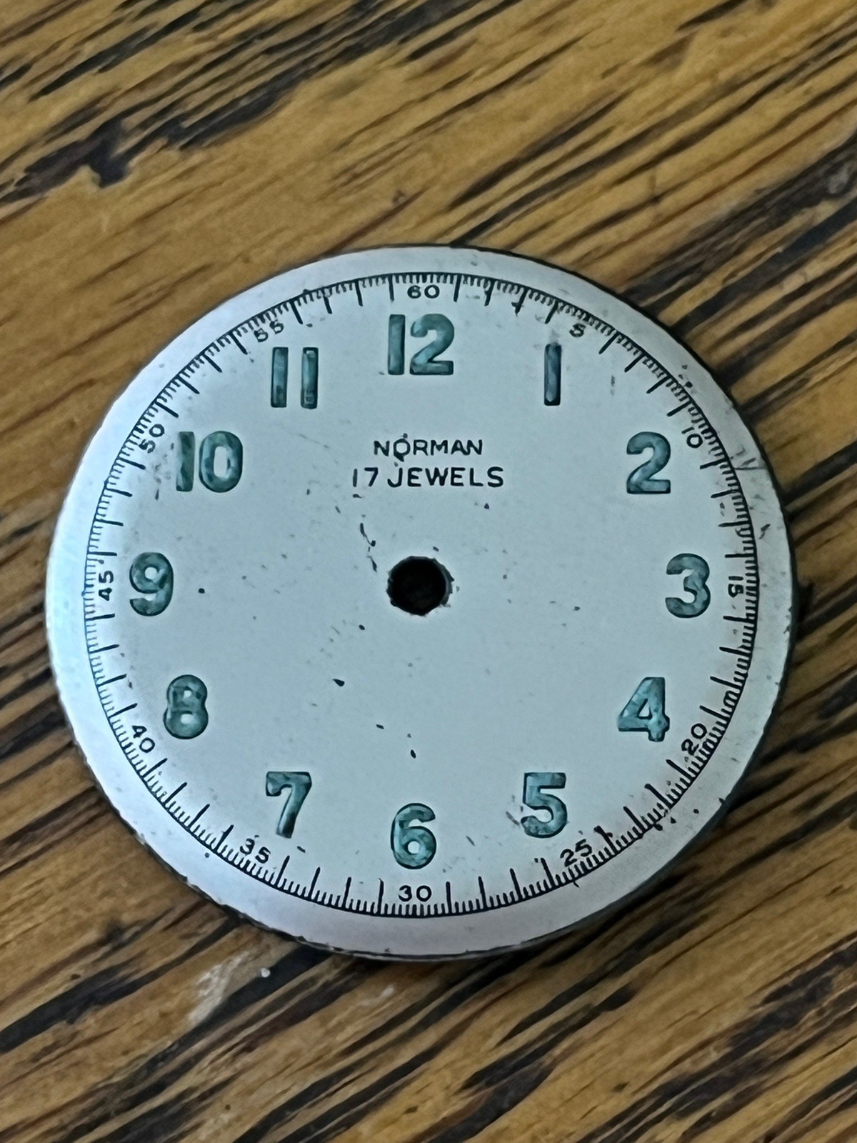 Vintage Norman Wristwatch Dial for Movements AS1187- 1194 2 Dial Feet