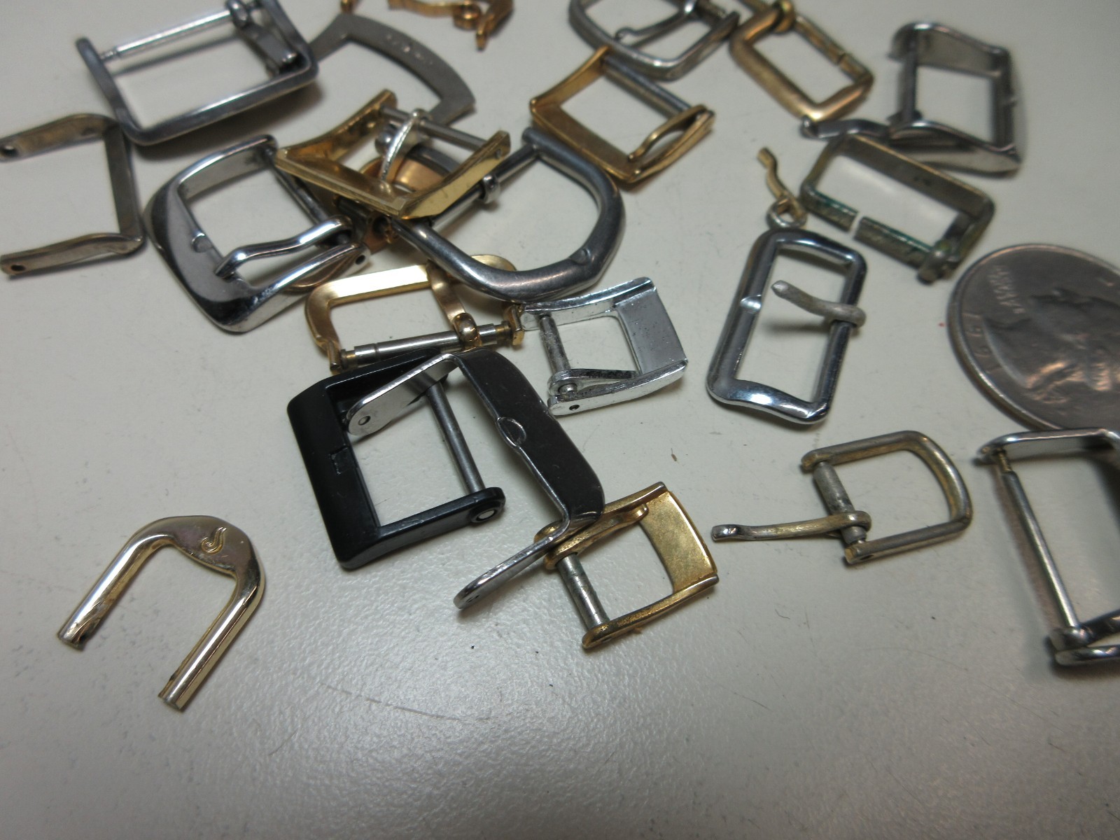 LOT WATCH BAND BUCKLES CLOSER CLASP WATCHMAKER REPLACEMENT PARTS #96