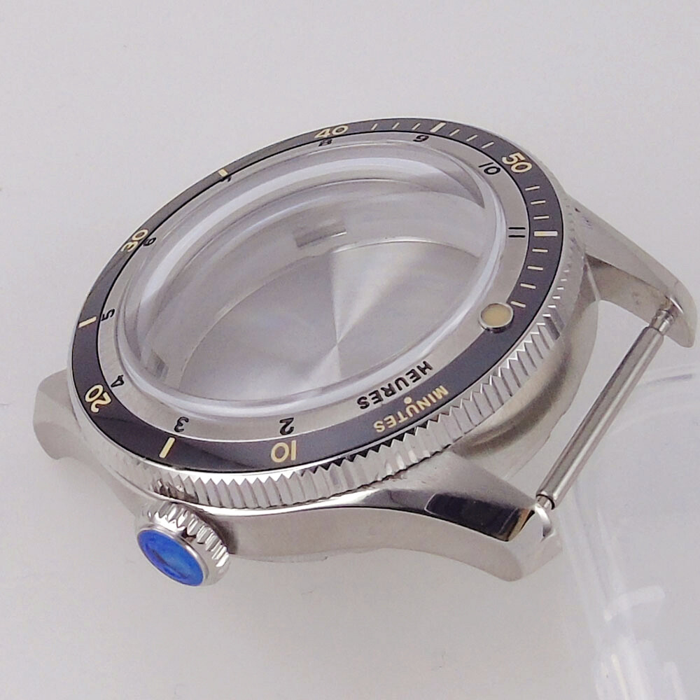 20ATM Diver 40mm Double Bow Sapphire Watch Case Fit NH35 PT5000 Steel Bracelet