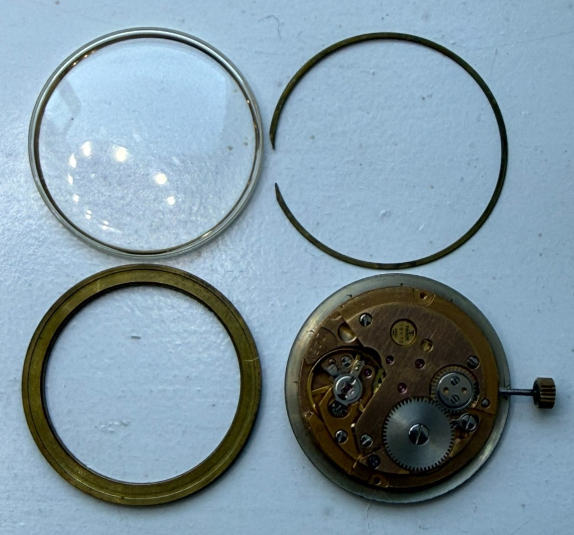 Tissot Seastar Seven 2451 Manual Watch Movement + Dial + Hands + Crown + Stem