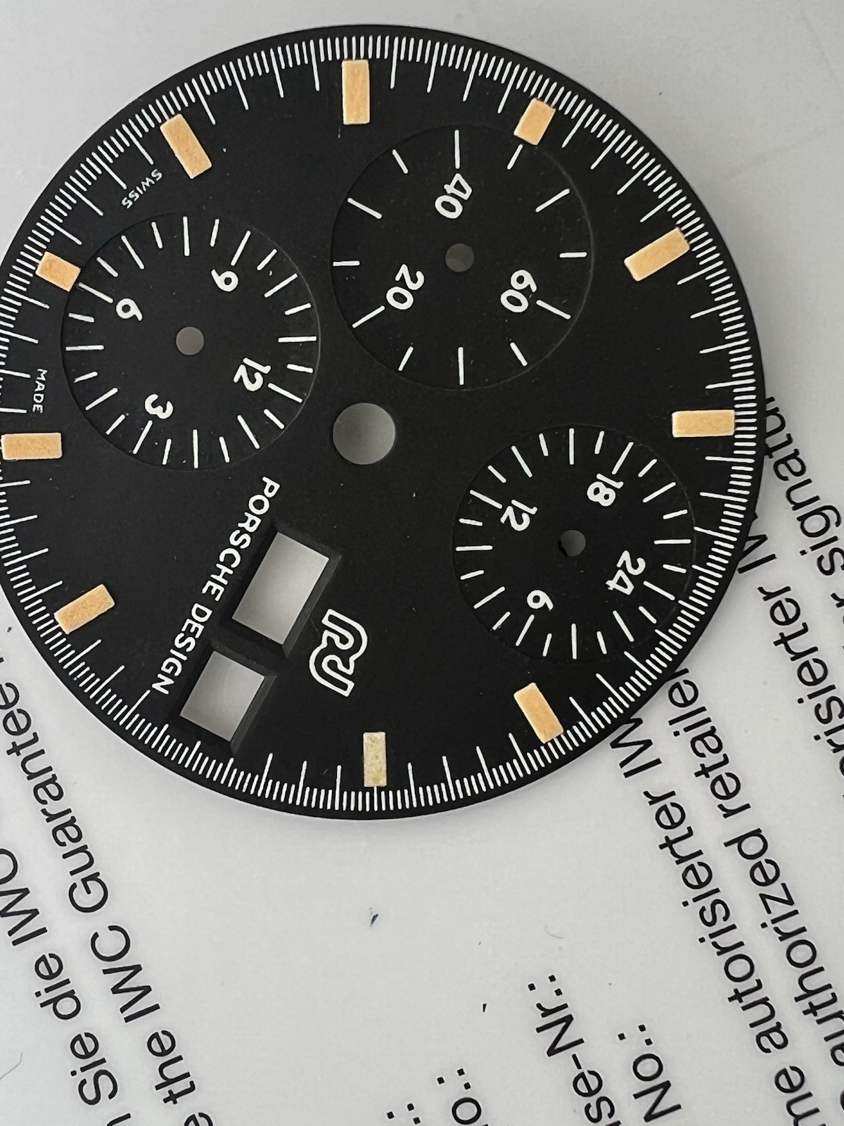 IWC / PORSCHE DESIGN RARE WATCH BLACK DIAL CHRONOGRAPH 3700S Swiss Made