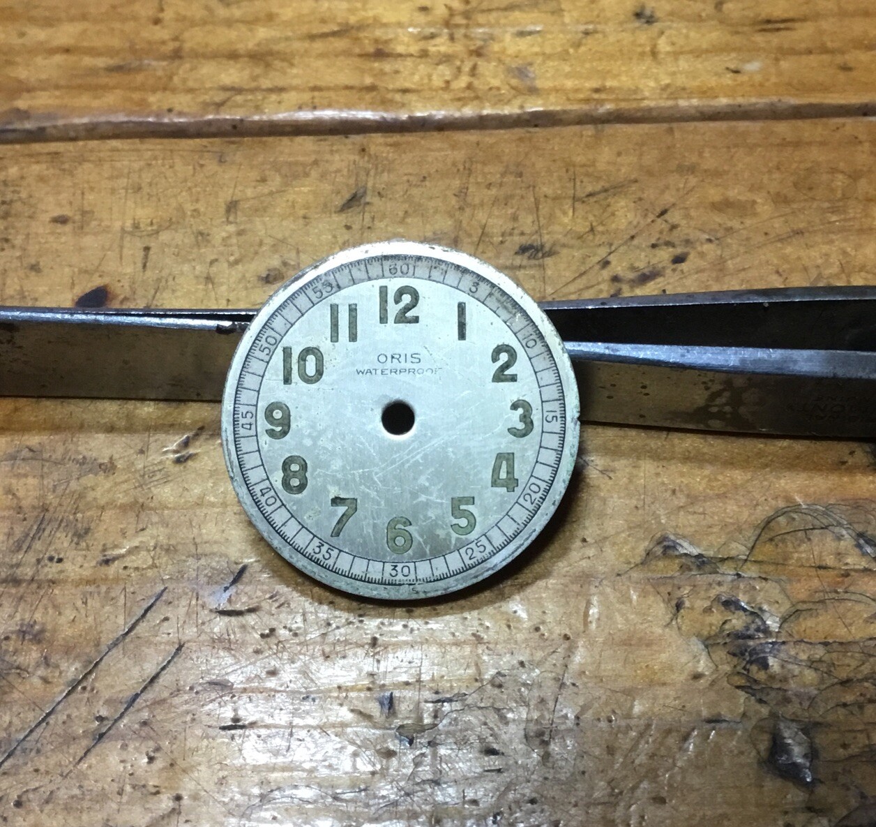 ORIS Military Style Men’s Gold Watch Dial 24mm for Parts/Repair/Spares