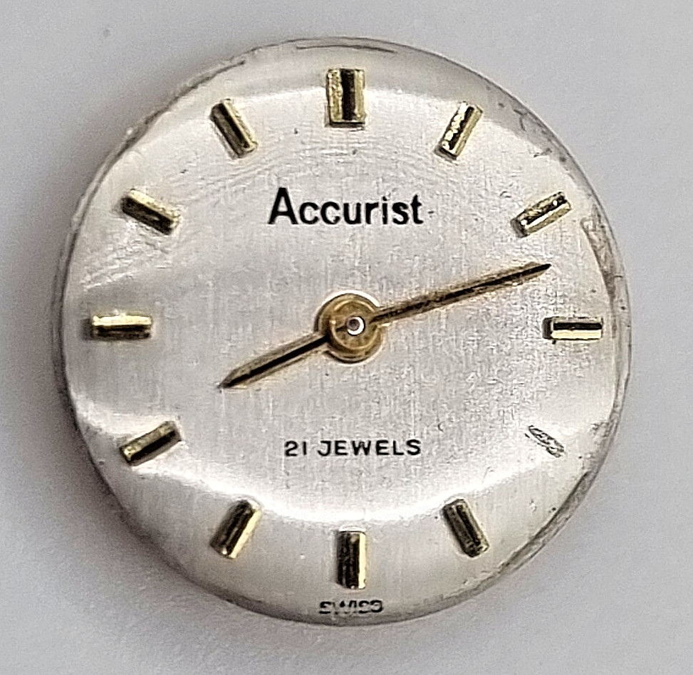 Accurist ETA 2412 Manual Wind Watch Movement 21 Jewels Swiss Parts Repair 16.5mm