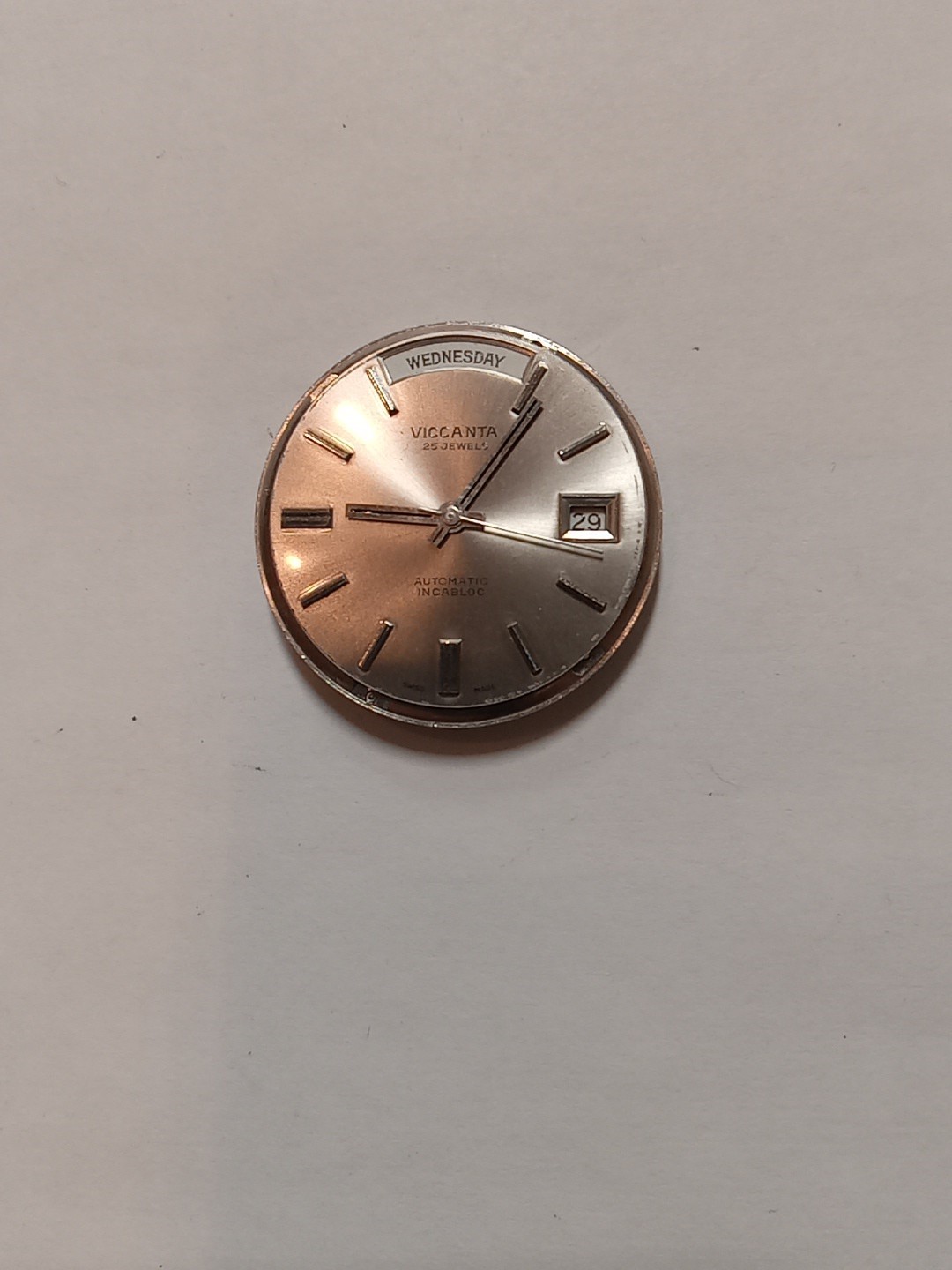 Viccanta Automatic 25 Jewels Calendar D+D Swiss Mens Watch Movement