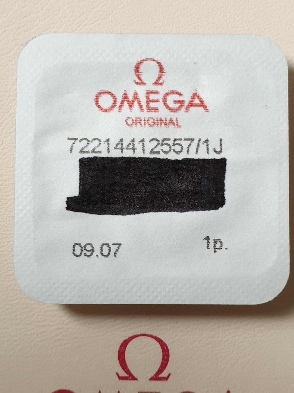 Brand New Omega Calibre 1441 Black on Gold Date Ring – Part No. 1441-2557/1J