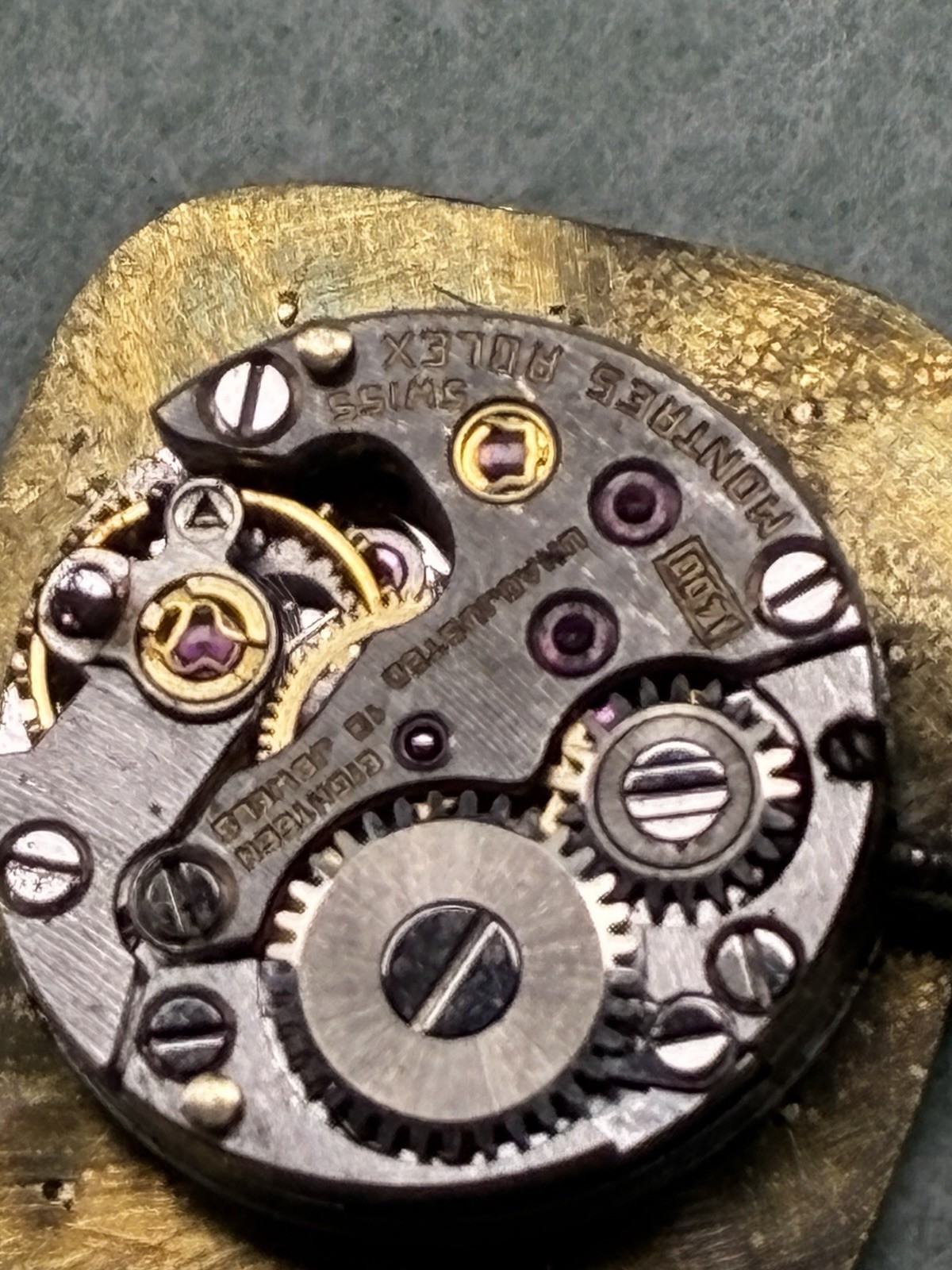 Vintage Rolex Caliber 1400 17-Jewel Wristwatch Movement Repair, Parts