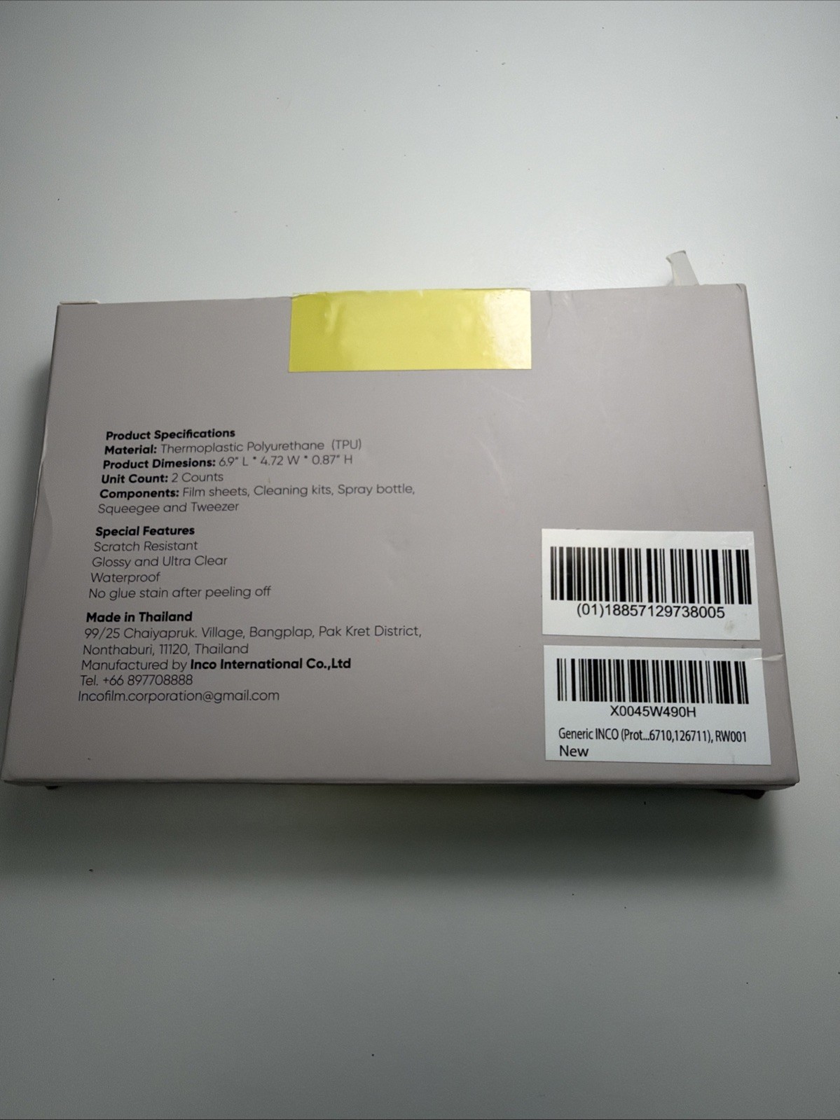 INCO Watch Protection Film Compatible with Ref. 126710,126711,126715 Sealed New