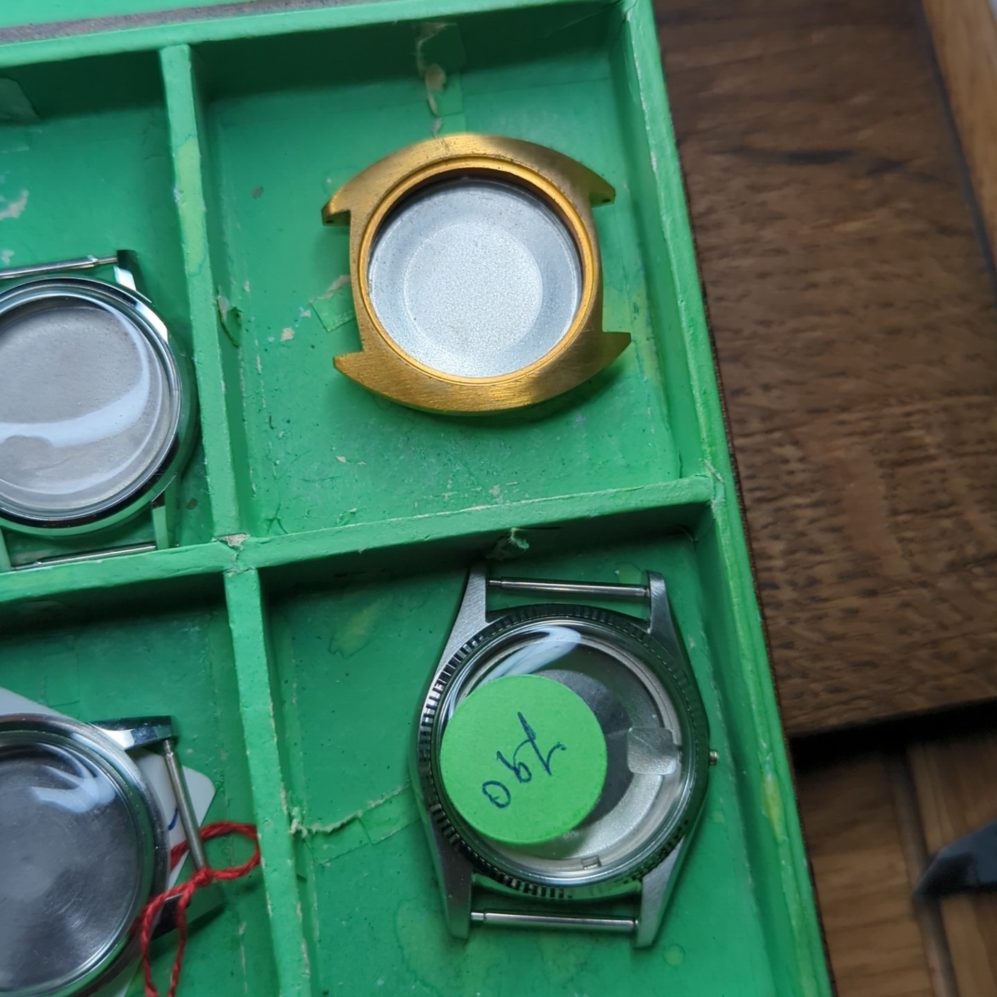 10 x 1960s NOS Swiss Made Mens Watch Cases, Mixed inc Waterproof