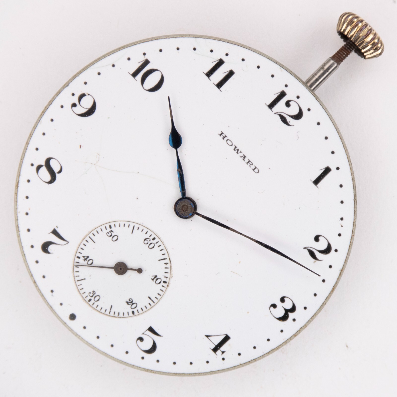 E. Howard Series 7 12-Size 17-Jewel Antique Pocket Watch Movement, Keeps Time