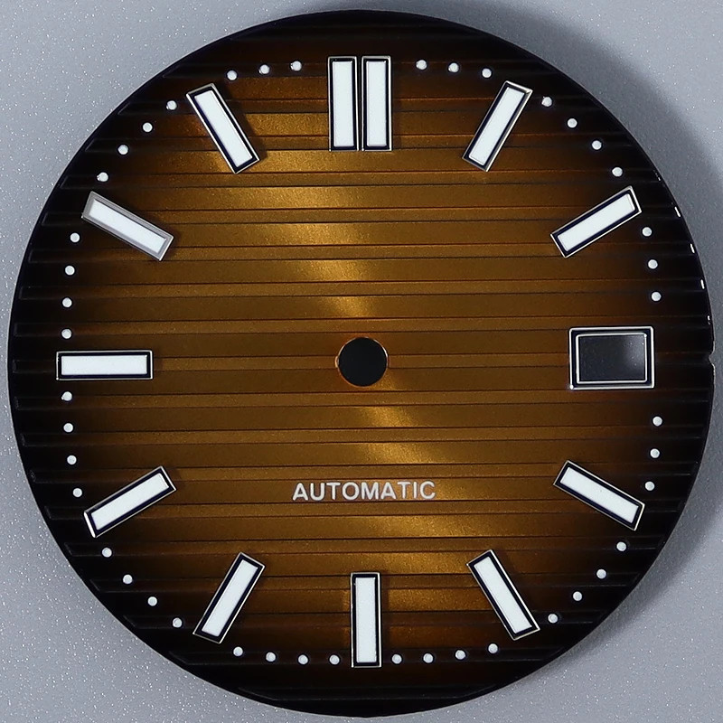 NH35 Dial 30.8Mm Modified Nautilus Dial Replacement Parts Date Frame Green C3 Lu