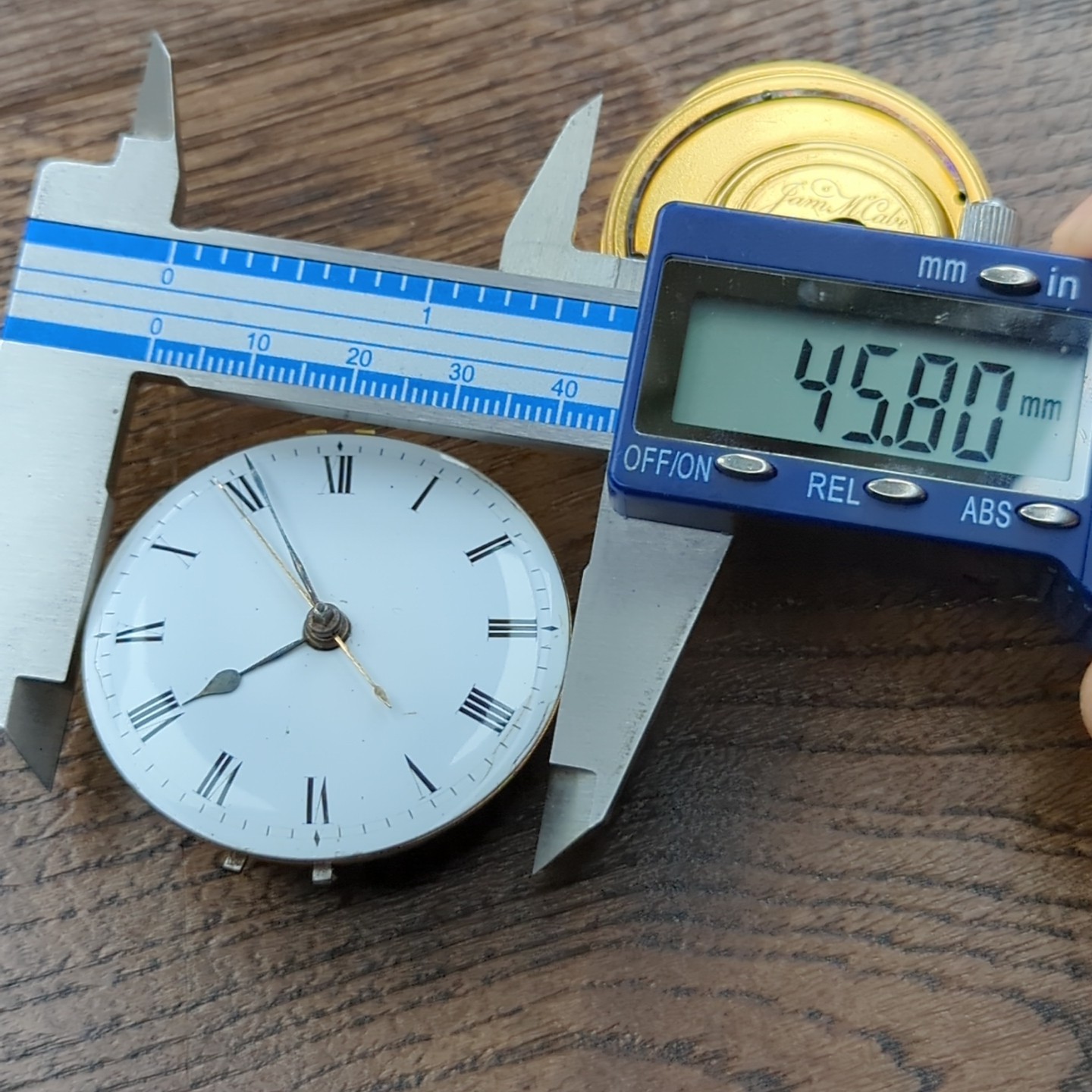 James McCabe English Duplex Pocket Watch Movement With Sweep Secs Feature (G72)
