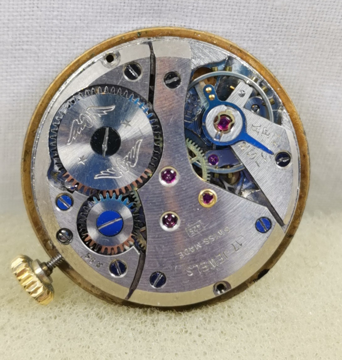 Rotary 17J. Cal. A53/425 Swiss Wristwatch Movement Parts/ Repair!