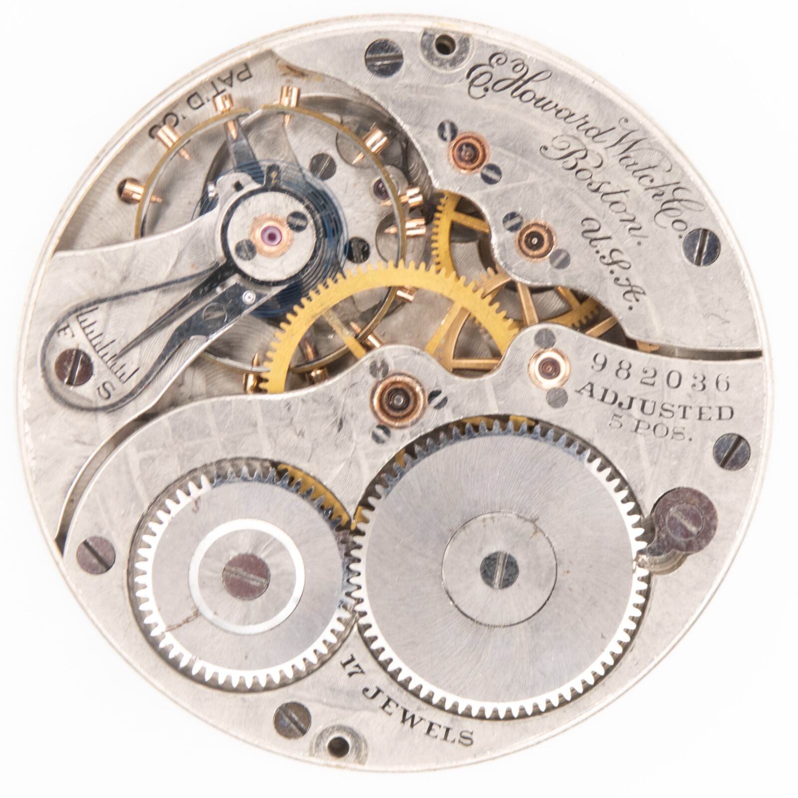 E. Howard Series 4 Model 1905 16-Size 17-Jewel 5-Adjustment Antique Pocket Watch