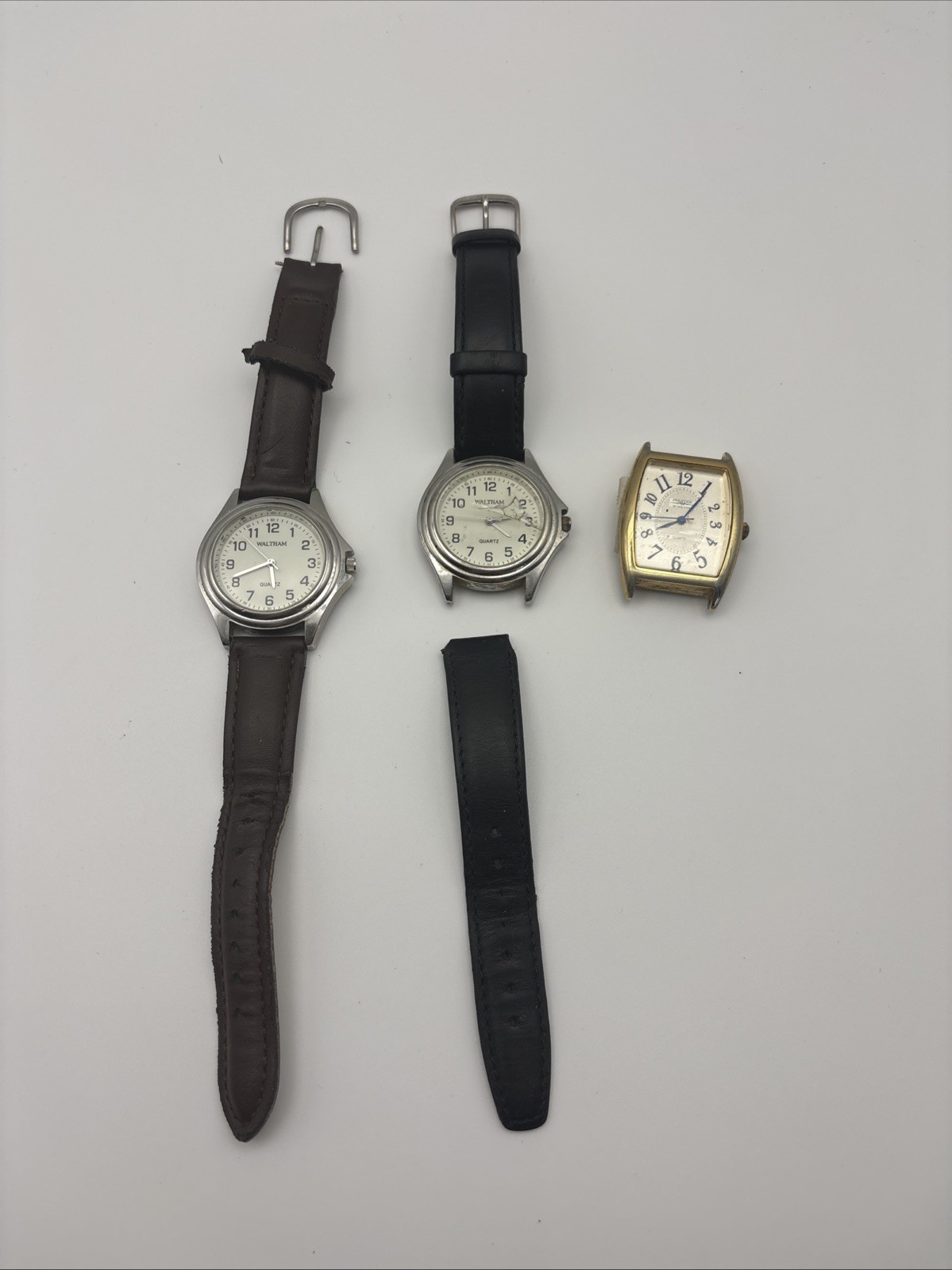 Waltham Wrist Watch Lot Of 3 For Parts Only. Prestige W1226, WTH61, & WTH61CVS