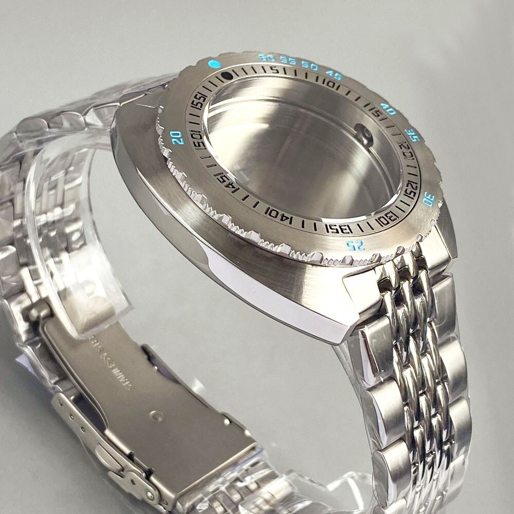 42mm Mod Steel Bezel Diver Sapphire 20ATM Watch Cases For NH35 NH36 ETA2824 Move