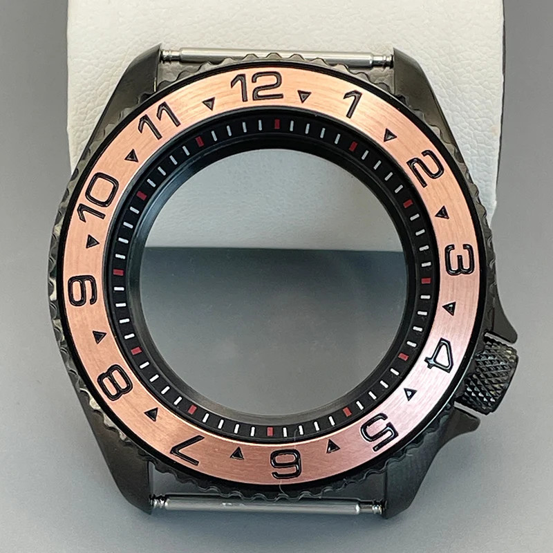 Black SKX007 Case 42mm NH35/36 Flat Sapphire Stainless Steel 22mm