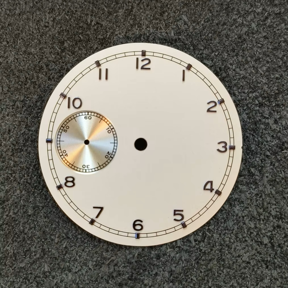 0.4mm/38.9mm matte Ivory white dial blue number 9 o ‘clock for ST3600 movement