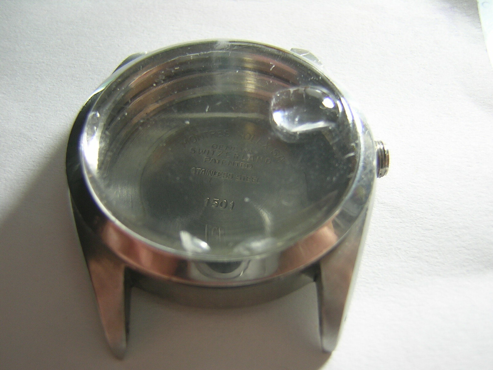 VINTAGE ROLEX OYSTER WATCH CASE REF 1500 …ALL STEEL Circa 1967..