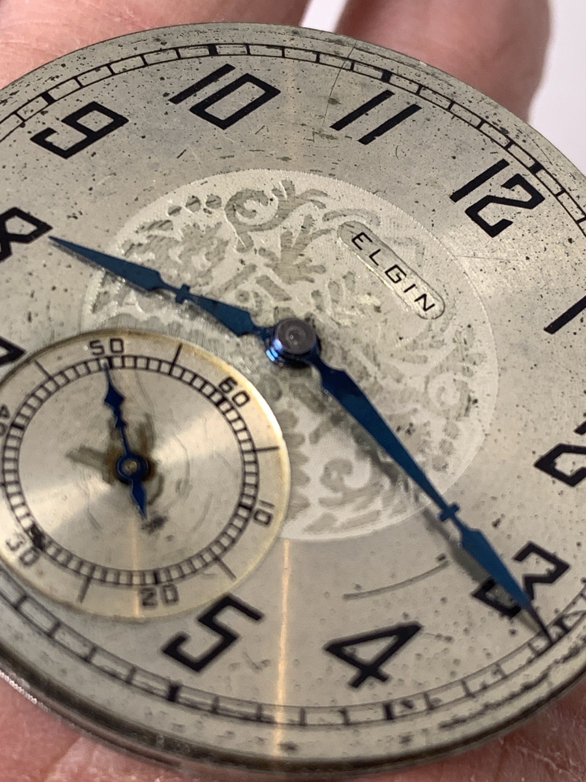 1928 Elgin Pocket Watch Movement Grade 291 Model & 16s 7j Pendant