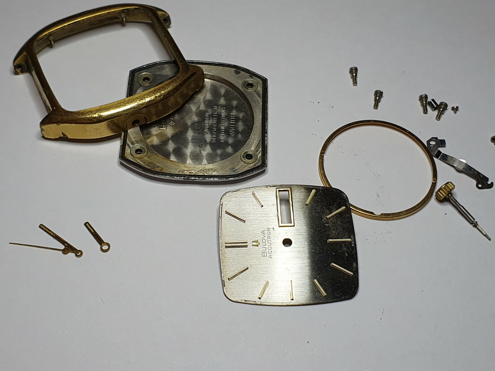 BULOVA ACCUTRON DAY-DATE REF. 846-2 Gold Plated case Dial and hands and crown
