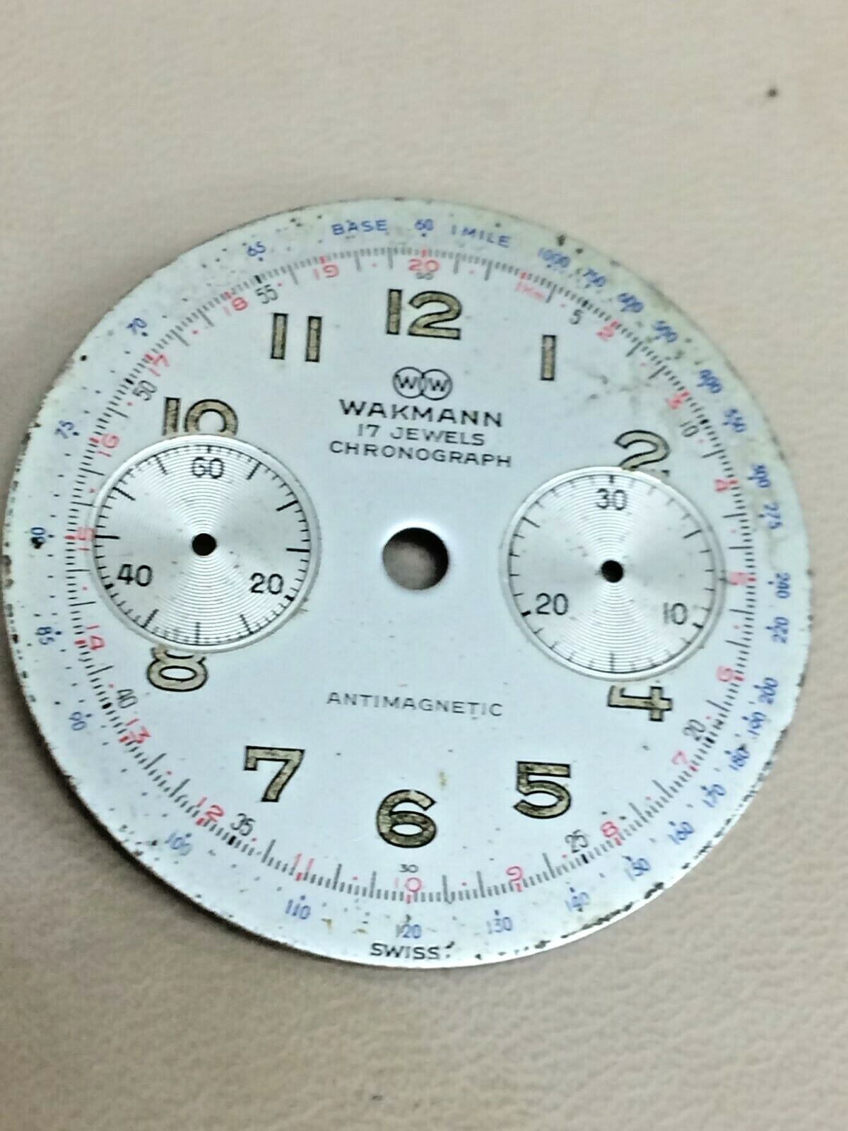 WAKMANN SILVER WHITE DIAL FOR LANDERON CAL 149 17 JEWELS