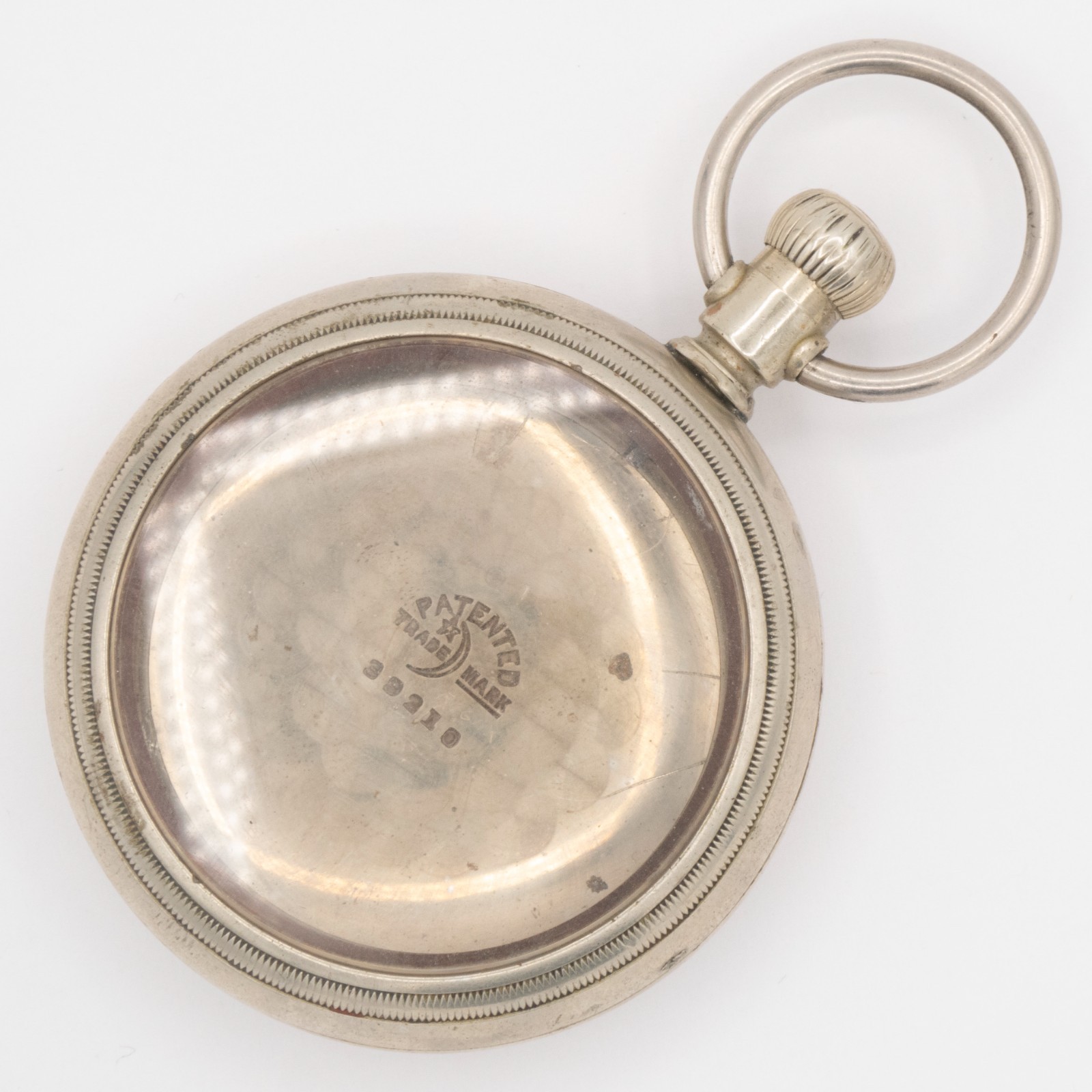 Crescent 58.2 x 89.5 mm 18 Size Nickel Alloy Antique Pocket Watch Swing Out Case